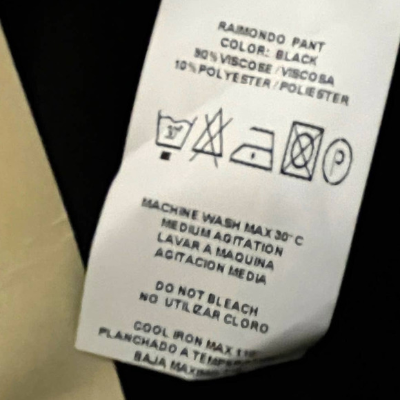 Silvia Tcherassi NWT Raimondo Wide-Leg Flowy Pant with Cinched Ankle in Black XS - Picture 12 of 14